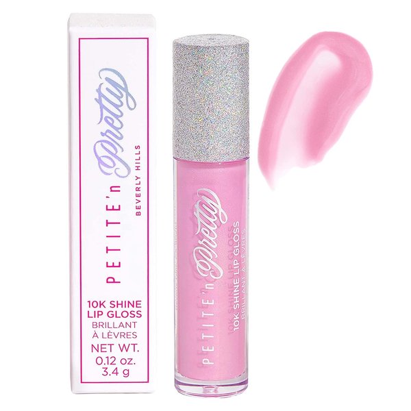 Petite 'N Pretty 10K Shine Lip Gloss for Kids (Gia Pink) - Makeup for Kids, Tweens, Teens - High Shine, Lightweight, Made in the USA, Easter Basket Stuffers