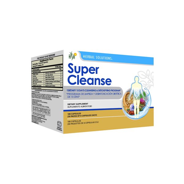 Super Cleanse by Herbal Solutions: 15-Day Extra Strength Detox Program for Comprehensive Digestive System Cleansing - Colon Cleanse and Liver Cleanse