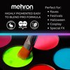 Mehron Makeup Paradise AQ Face & Body Paint 8 Color Palette (Neon UV Glow) - Face, Body, Black Light Makeup Palette, Special Effects, UV Glow, Rave Accessories, Halloween, and Cosplay