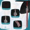 Endea Graduation Mixed Double Color Tassel with Silver Bling Charm (Red/White, 2024)