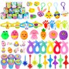 96 Pcs Easter Egg Fillers, Easter Party Favors Bunny Squishy Fidget Bulk Toys, Goodie Bag Stuffers Gifts Classroom Prizes Easter Basket Stuffers Toys for Kids Ages 4 5 6 7 8 Boys Girls Teens