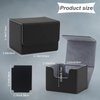 Card Deck Box for Trading Cards with 2 Dividers,Card Storage Box Fits 150+ Single Sleeved Cards,PU Leather Strong Magnet Card Deck Case Holder for YuGiOh,MTG,TCG and Sport Cards (Black&Gray)