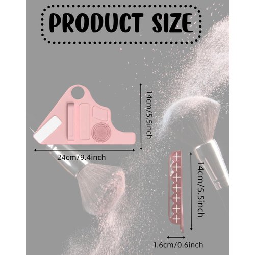 Makeup Mixing Palette Wrist Strap.Makeup Hand Palette with Makeup Brush Storage,Silicone Makeup mixing tray