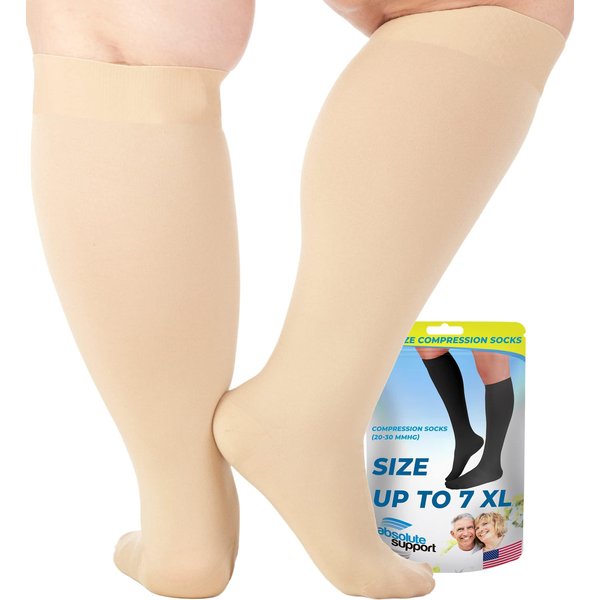 ABSOLUTE SUPPORT Durable Compression Socks for Varicose Veins Relief, Improved Circulation, and All-Day Comfort