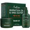 SheaMoisture Beard Oil & Beard Balm - Beard Kit for Men w/Maracuja & Fair Trade Organic Shea Butter, Dry Beard Oil, Softener & Conditioner (2 Piece Set)