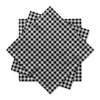 Gatherfun Disposable Paper Napkins Black and White Gingham for Dinner Picnic and Parties (Pack of 50)