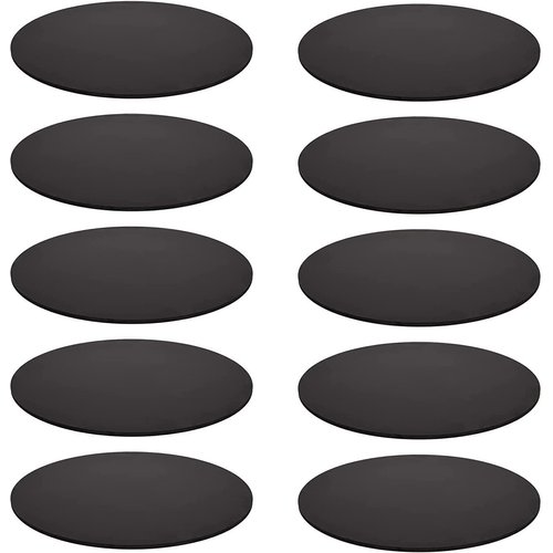 BAKERS 4U MDF Round Black Cake Board/Cake Stand 10 Inch (Pack of 10) - Sturdy, Eco-friendly, Disposable & Durable - Ideal for Cakes, Pies, Bread & More