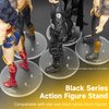 FIGURESLAB Action Figure Stand Star Was Black Series 6inch, 1/12 Scale Figures Toy Collection Support Display Holder Bases Accessories, 6-Pegs 3-Size, Circle, 24PACK