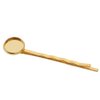 20 Pcs Metal Bobby Pins Hair Clips Hairdressing Tools with Blank Round Tray for DIY Hair Accessories Making (Gold)