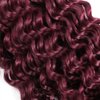 Burgundy Braiding Hair 100g Deep Wave 2 Bundle Bulk Human Hair for Braiding Deep Curly 100% Remy Human Hair Extensions for Boho Curly Wave Braids 99J Red Braiding Hair (99J, 22 Inch)