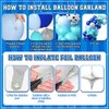 Soccer 7th Birthday Decorations for Boys, Royal Blue Teal Light Blue Balloon Garland Arch Kit with 40 Inch Blue Number 7 Balloon Tower, Soccer 7th Birthday Balloons for Kids Football Theme Party