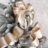 Ribbli Champagne Gold Wired Ribbon Satin with Glitter Edge 2.5 Inch Champagne Christmas Ribbon for Tree Gift Wrapping Wreaths Garland Topper Bows Crafts Home Decor -10 Yards