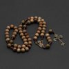 Intercession™ Our Father Sacred Handmade Solid Wood Rosary (Our Lady - Walnut)
