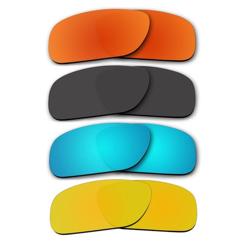 Acompatible 4 Pair Replacement Polarized Lenses for Oakley Holbrook Sunglasses Pack P3