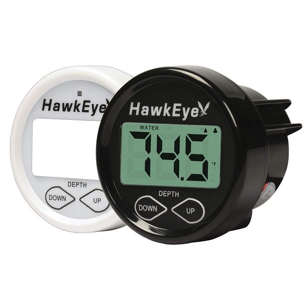 HawkEye DT2BX-TH In Dash Depth Sounder W/ Temp Thru Hull Transducer