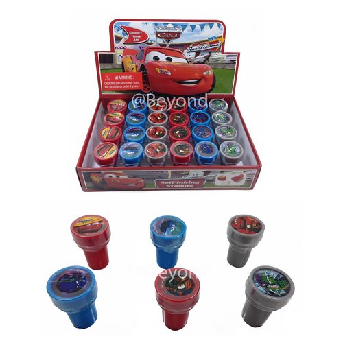 Cars Self-Inking Stamps Birthday Party Favors 24 Pieces (Complete Box)