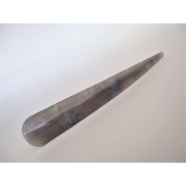 Lite gray iridescent marbled acrylic and metal alligator hair claw clip clamp