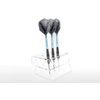 ECSEM Clear Acrylic Dart Holder/Display Stand, Holds 6 Steel/Soft Tip Darts (Dart holder wall mount & darts holder desktop)
