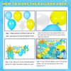 145 Pcs Yellow Blue White Balloon Garland Arch Kit,Cartoon Baby Balloons Party Decorations, for Anime Tropical Ocean Boys Girls Birthday Party Supplies