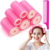 Waydress 6 Pcs Hair Rollers Hair Curlers Double Layer Bangs Hair Curlers Roller Self Grip Hair Roller Hair Curling Styling Tools with Rat Tail Comb, 3 Sizes