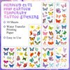 10 Sheets Butterfly Temporary Tattoos,Waterproof Butterfly Cartoon Stickers,Fake Tattoo Stickers for Women and Girls Party Favors Supplies,Holographic Stickers for Kids Birthday Party Supplies