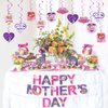 37 Pieces Floral Mother’s Day Party Decoration Supplies Set, 1 HAPPY Mother’s Day Banner, 12 Hanging Swirls, 24 Cupcake Toppers for Mother’s Birthday Party Decorations Favors