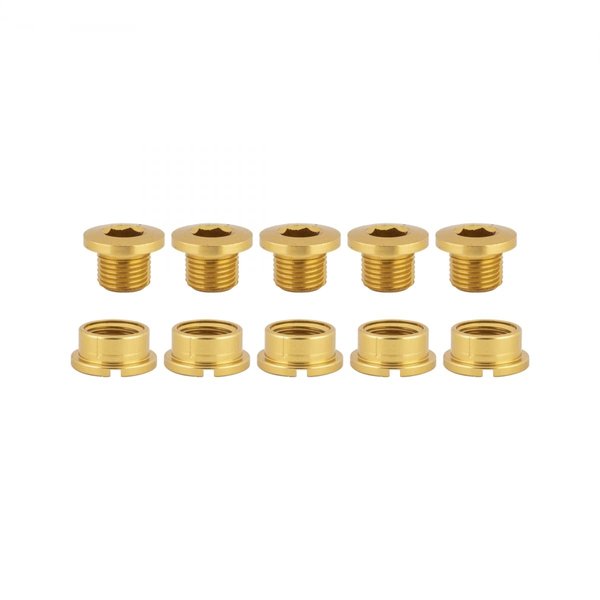 Origin8 Single-Ring Chainring Bolts, Alloy, Gold