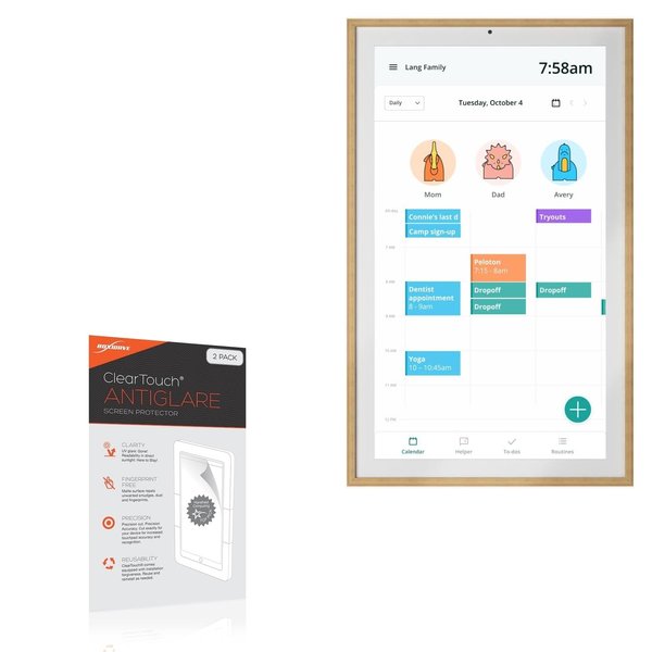 BoxWave Screen Protector Compatible with Hearth Display Smart Calender - ClearTouch Anti-Glare (2-Pack), Anti-Fingerprint Matte Film Skin