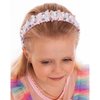 YARIEW 2 Beaded Headbands Pink Confetti Pearl Bead Hair Bands Birthday Cute Headband Fashion Headband Hair Accessories Halloween Christmas Costume