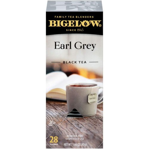 Bigelow Earl Grey Tea Bags 28-Count Box (Pack of 1) Black Tea Bags with Oil of Bergamot All Natural Gluten Free Rich in Antioxidants