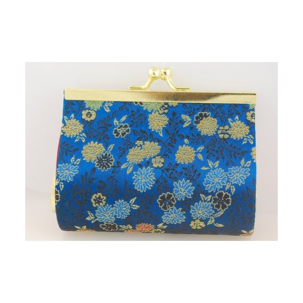 Blossom Brocade Wallet or Make-Up Cases - Blue(L)
