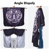 FaHaner Barber Cape Salon Haircut Cape Tiger Print Hair Cutting Cape with Adjustable Closure Polyester Hairdresser Cape