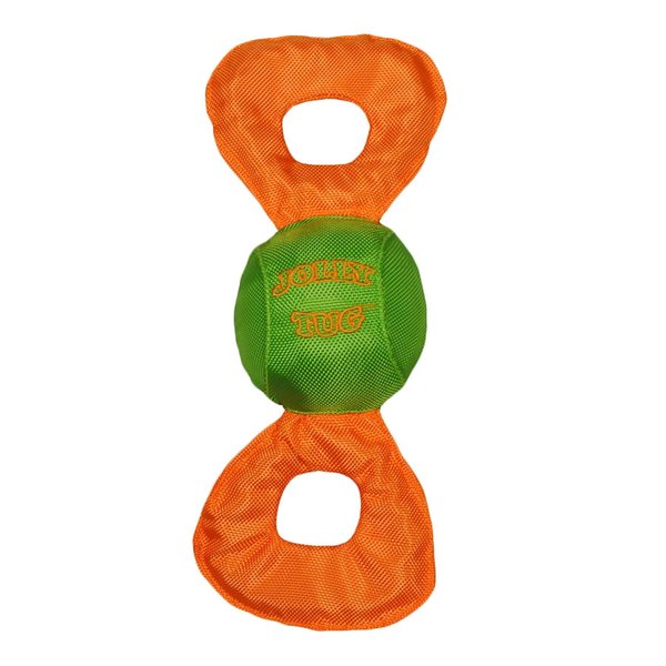 Jolly Pets Jolly Tug Dog Tug and Squeak Toy, Medium (Assorted Colors) (JT05)
