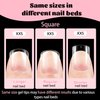 600Pcs Extra Short XXS Square Gel Nail Tips,SINOKAME Small Petite Pre-etched Full Cover Fake Nails for Short Regular Nail Beds, Extra Short Squoval Clear Press on Glue on Acrylic Nails Extension