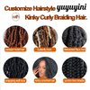 Springy Afro Twist Hair Pre-Separated Kinky Marley Twist Braiding Hair 3spacks Springy Twist for Distressed Faux Locs Synthetic Hair Extensions Cuban Twist Hair (24 inch,orange)