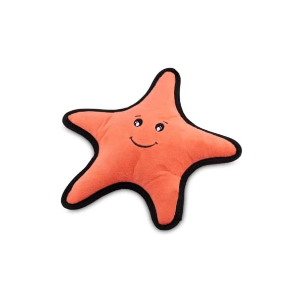 Beco Starfish Friend Soft Squeaker Dog Toy Made with Recycled Materials, Double Stitched & Layered, Medium for All Dog & Puppy Sizes
