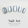 White Cat Eye Press on Nails Short Fake Nails Glossy Acrylic Nails Shiny Square False Nails Full Cover Glue on Nails Stick on Nails for Squoval Manicure 24Pcs