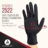 Dynarex Safe-Touch Black Disposable Nitrile Exam Gloves, Powder-Free, Used in Healthcare and Professional Settings, Law Enforcement, Tattoo, Salon or Spa, Medium, 1 Box of 100 Gloves