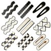SHEHARUHI 18 PCS Acrylic Cute Checker Hair Clips, Simple Geometric Duckbill Clips, Korean Styling Minimalist Hair Barrettes for Women and Girls Hair Accessories(Black and White)