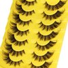Fox Eye Lashes Wispy False Eyelashes Natural Look Clear Band Lashes Fluffy 20mm 3D Mink Lashes Cat Eye Spiky Strip Lashes Pack by Kiromiro