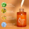 Peauamie Vitamin C Serum for Face Anti Aging Serum with 2% Hyaluronic Acid and 1% Retinol Ferulic Acid,Moisturizer Serum for Dark Spots, Fine Lines and Wrinkles 1 fl oz