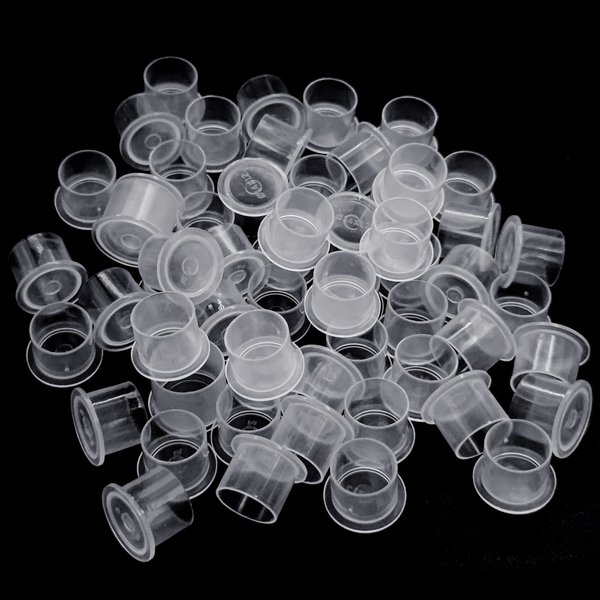 Tattoo Ink Cups 300PCS 14mm Medium Disposable Tattoo Pigment Caps with Base Plastic for Tattooing Tattoo MachineTattoo Supplies Tattoo Needles Tattoo Kits