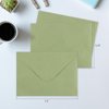 Granhoolm 100 Pack 5x7 Envelopes,A7 Invitation envelopes V Flag 5.25 x 7 .25 for 5x7 Cards,Ideal for Invitations,Weddings,Parties,Greeting Cards,Photos(Sage Green Pearl Paper)