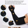 6 Pairs Black UPF50 Sun UV Protection Cooling Arm Sleeves with Thumb Hole for Men Women, Golf Basketball Cycling Fishing Driving Jogging Boating Gardening