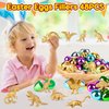 Gold Plastic Mini Dinosaur Figures Toys 48PCS Party Favors Supplies Birthday Dino Cupcake Toppers Kids Classroom Prizes Box Toddler Halloween Boy Girl Goodie Bags Stuffers Pinata Filler Treasure Chest
