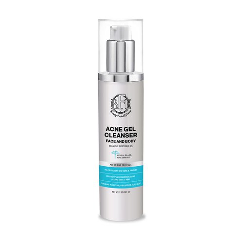 Acne Face wash Treatment with Benzoyl Peroxide 5% - Fight Acne Blemishes on Contact for Cystic Breakouts, Oily Skin, Clogged Pores, Blackhead, Whitehead & Pimples. Achieve Clear Skin.