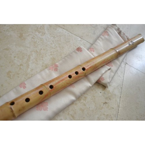 8 Hole Shakuhachi Dongxiao Bamboo Flute C/F Key Zen Instrument