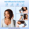 Diffuser Hair Dryer, LAMPICK Diffuser Attachment for Hair Dryer for Curly & Wavy Hair, Hair Diffuser for Curly Hair for Home Salon Gym Women Men & Pet Grooming (Grey)