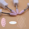 BITNBITH Ceramic Nail Drill Bit 3/32”Professional Safety Acrylic Nail File Drill Bit for Cuticle Dead Skin Remover, Cone Flame Drill Bit for Nail Gel Polishing, Manicure Pedicure Pink,Medium