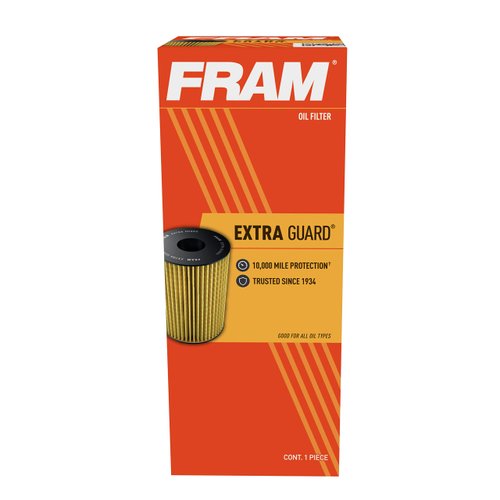FRAM Extra Guard CH9018, 10K Mile Change Interval Cartridge Oil Filter, black